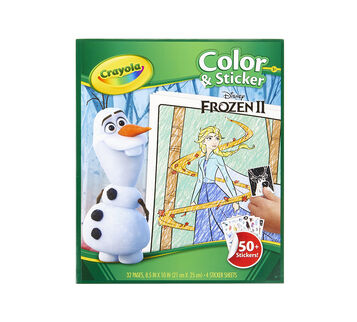 Frozen 2 Color and Sticker Book, Front View
